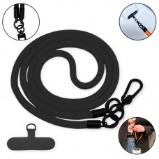 Cordão de Pescoço Grosso para celular 60cm - Preto